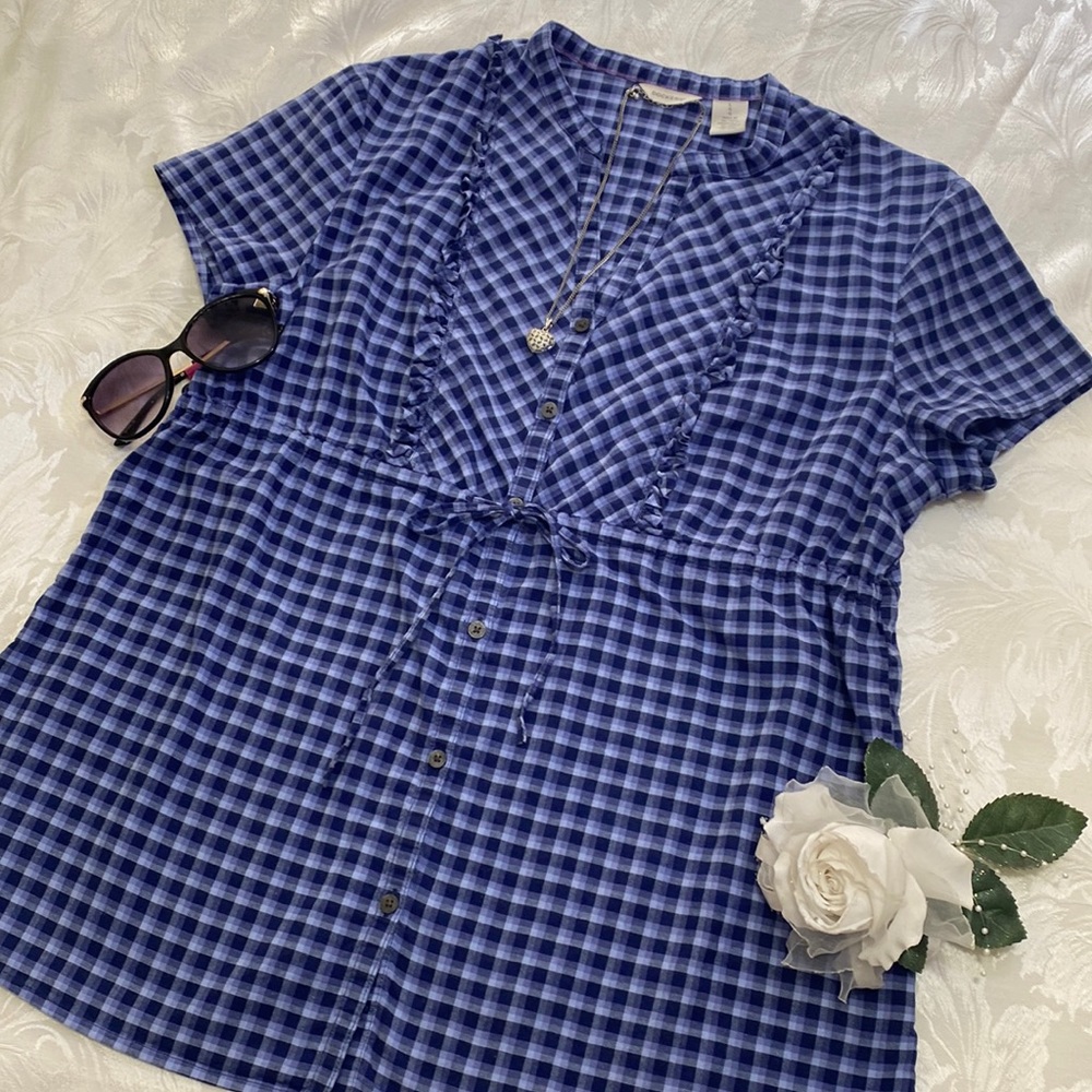 Dockers Plaid Drawstring Top